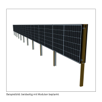 Aktion! Solarzaun horizontal einbetoniert - 99% UPCYCLING