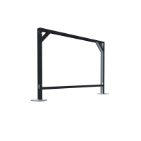 Aktion! Solarzaun horizontal einbetoniert - 99% UPCYCLING  (Größe XL)