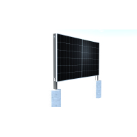Solarzaun horizontal für XL Modul, betoniert - 99%...
