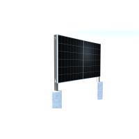 Solarzaun horizontal für XL Modul, betoniert - 99%...