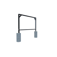 Solarzaun horizontal für XL Modul, betoniert - 99%...