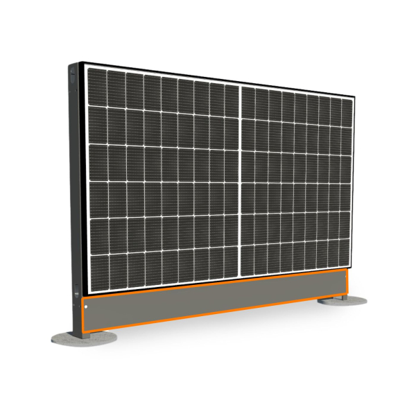 Abschlussprofil verzinkt für Solarzaun horizontal