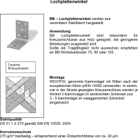 Lochplattenwinkel (60x60x25x2,0)