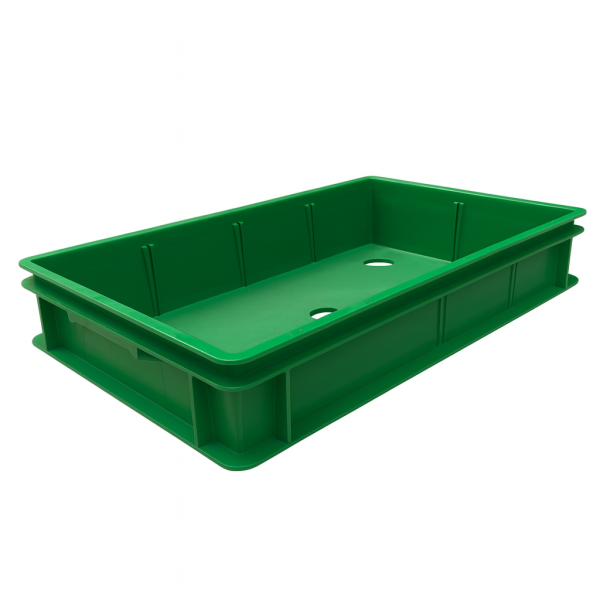 Multicolor-Mix Eurobox gelocht mit Drainage – stapelbare Kunststoffkiste für Lager & Transport