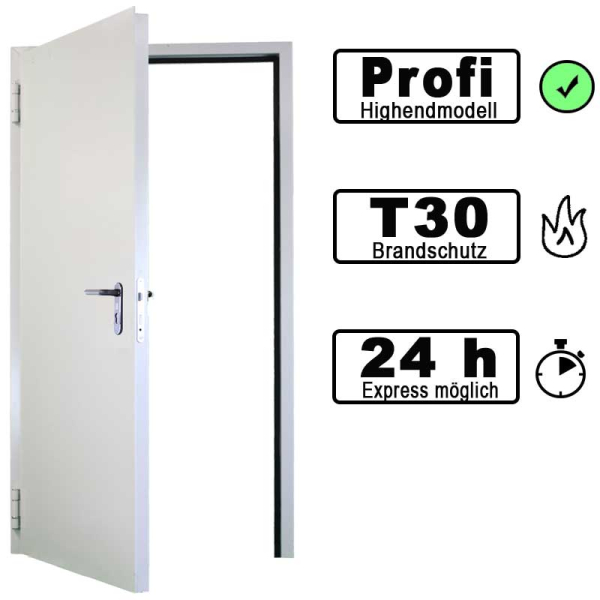 T30 Brandschutztür SALES 860x1840 links mit Eckzarge