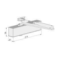 ECO Schulte Newton TS-14 EN 2/3/4 Türschließer mit Gelenkarm | Komplett-Set mit Gelenkarm inkl. Montageplatte