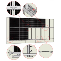 Montageset für horizontale Modulmontage an Fassaden