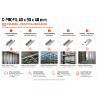 C-Profil 40x90x40 mm verzinkt | Stahlprofil nach...