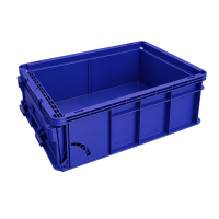 Robuste Kunststoff-Stapelbox mit Entnahmeklappe (40 x 30...