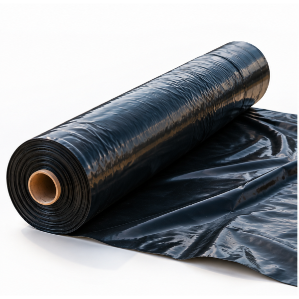 LDPE-Baufolie 6000 mm × 50 m | 100 µm | opak schwarz
