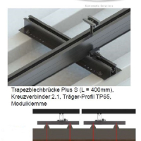 Q.MOUNT Trapezblechbrücke Plus 400 mm für Aufständerung (inkl. Schrauben) | VPE = 25 Stück