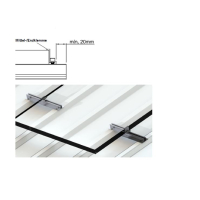 Q.MOUNT Trapezblechbrücke Plus 400 mm für Aufständerung (inkl. Schrauben) | VPE = 25 Stück