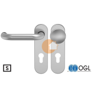 Wechselgarnitur Drücker Knauf Profilzylinder Aluminium D110 WSG (K130) S OGL