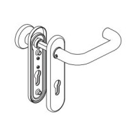 Wechselgarnitur Drücker Knauf Profilzylinder Aluminium D110 WSG (K130) S OGL