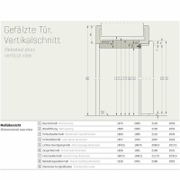 Innentür "Basic" Durat  985 x 2110 rechts, Wandstärke 295 - 335 mm