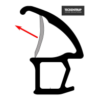 Zargendichtung Typ 1 für T30/T60/T90/T120 und Mehrzwecktüren, Länge 6250 mm