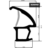 Zargendichtung Typ 1 für T30 | T60 und Mehrzwecktüren, Länge 6250 mm