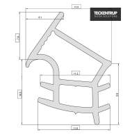 Zargendichtung Typ 7 für Innentüren, Länge 5160 mm