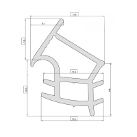 Zargendichtung Typ 7, Länge 5160 mm