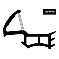 Zargendichtung Typ 3 für T30/ MZD HT8 waagerecht, Länge 1130 mm