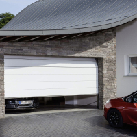 CarTeck Garagen Sectionaltor 3000x2250 mm Ice Crystal (TT 9007) Glatt ohne Sicke