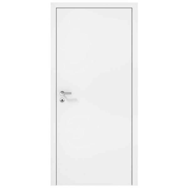flächenbündige Tür Durat Weißlack Dekor 709x1972 mm rechts Wandstärke 146 - 215 mm