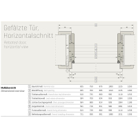 Innentür "Concept" Versio strukturiert 1110x1985 mm, rechts Wandstärke 146 - 215 mm