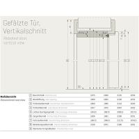 Innentür "Concept" Versio strukturiert 1110x1985 mm, rechts Wandstärke 146 - 215 mm