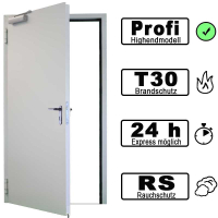 T30 Brandschutztür 1000x2125 mm links rauchdicht durch Schleifdichtung