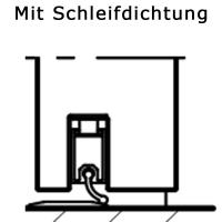 T30 Brandschutztür 1000x2125 mm links rauchdicht durch Schleifdichtung