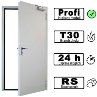 T30 Brandschutztür 1250x2000 mm rechts rauchdicht durch Anschlagdichtung