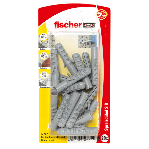 fischer Dübel S 8 (20 St.)