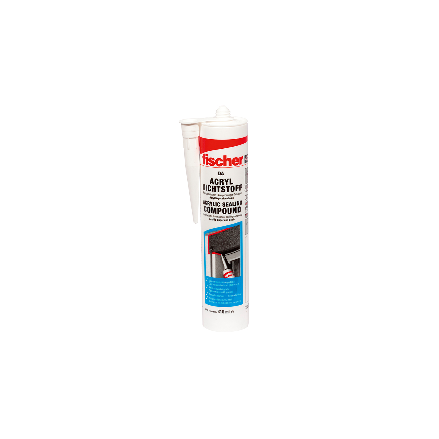 fischer Acryldichtstoff DA 310ml weiß