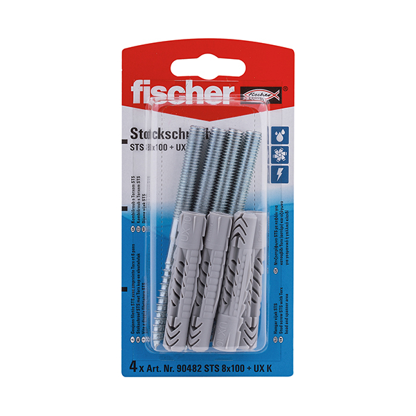 fischer Stockschraube STS 8 x 100 + UX (4 St.)