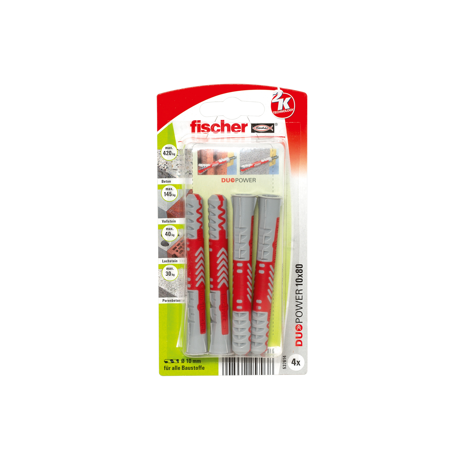 fischer DUOPOWER 10 x 80 (4 St.)
