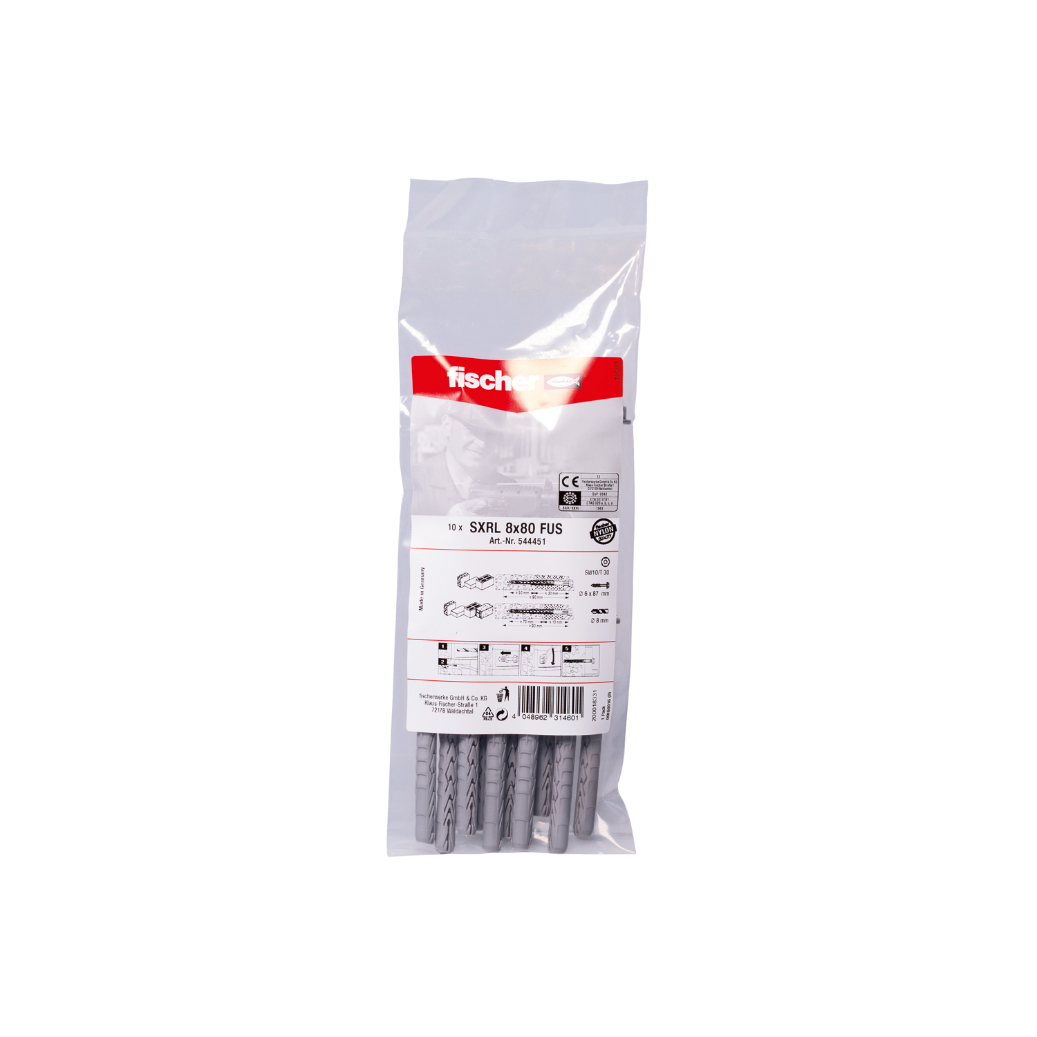 fischer Langschaftdübel SXRL 8 x 80 FUS...