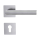 Türgriffgarnitur LUCIA PIATTA S QUATTRO | Flachrosette Rosetten eckig | Profilzylinder Edelstahl matt