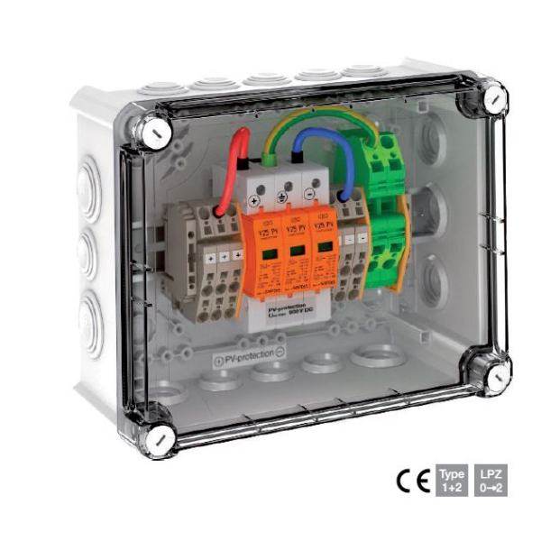 OBO Bettermann Überspannungsbox DC TYP I+II für 1 MPP  im Isoliergehäuse