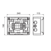 Überspannungsbox OBO DC TYP I+II für 1 MPP  im...